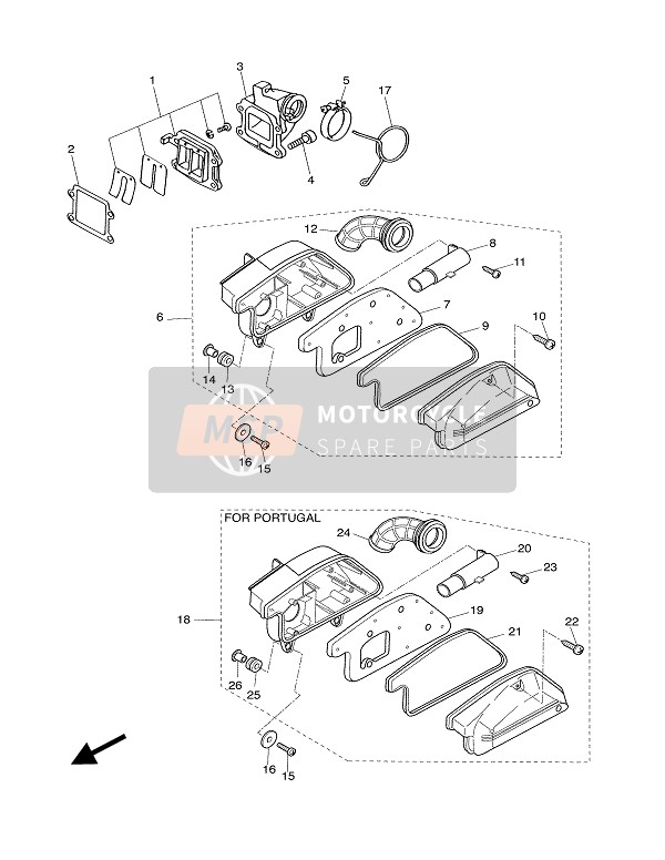 4VAE44530000, Verbindung, Luftfilter 1, Yamaha, 0